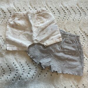 Kids Floral and Striped Shorts Set